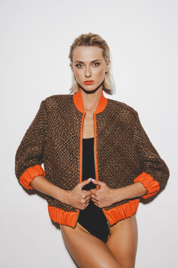 Chaqueta bomber de cuero - Imagen 2
