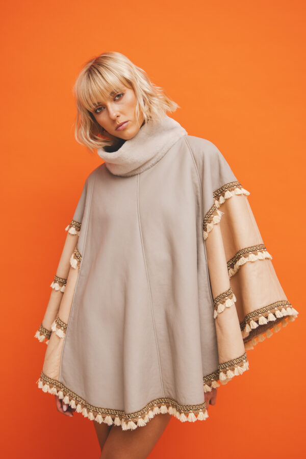 Sheepskin Luxury Poncho - Image 2