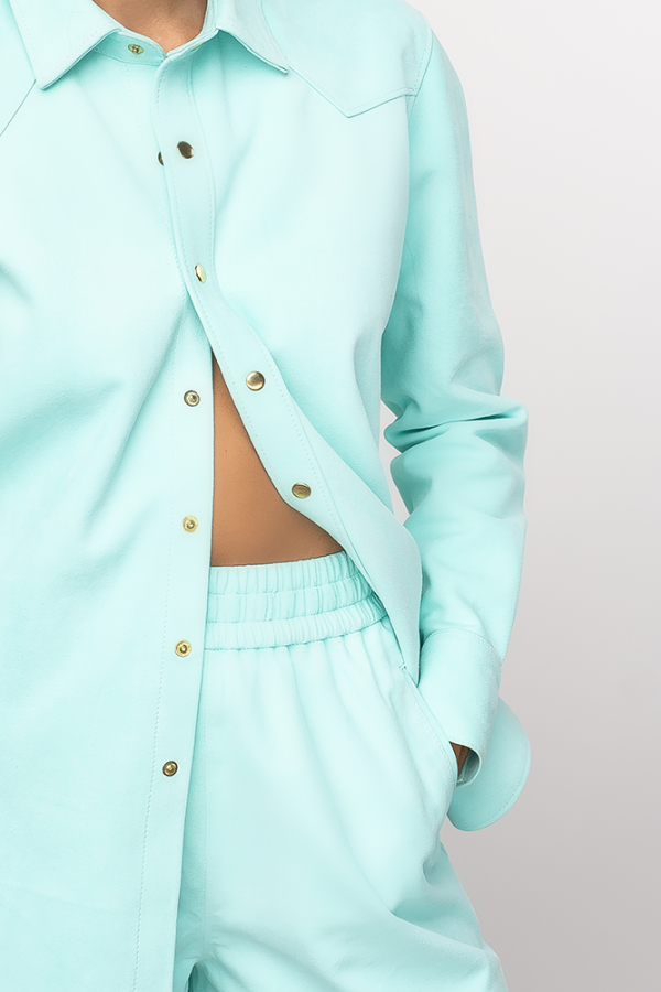 Suede mint shirt - Image 2