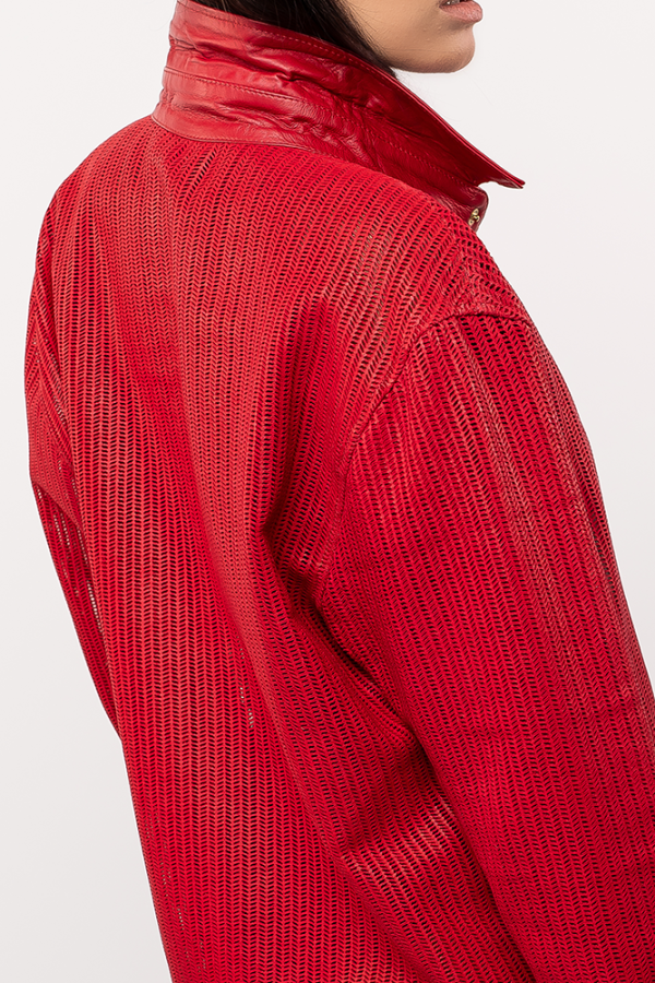 Red leather shirt - Image 6