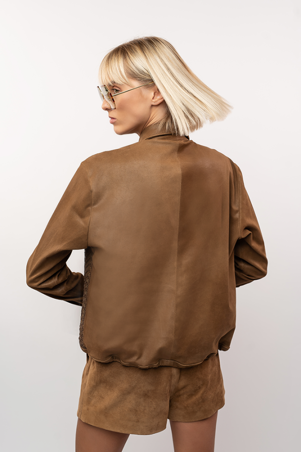 Brown leather shirt - Image 3