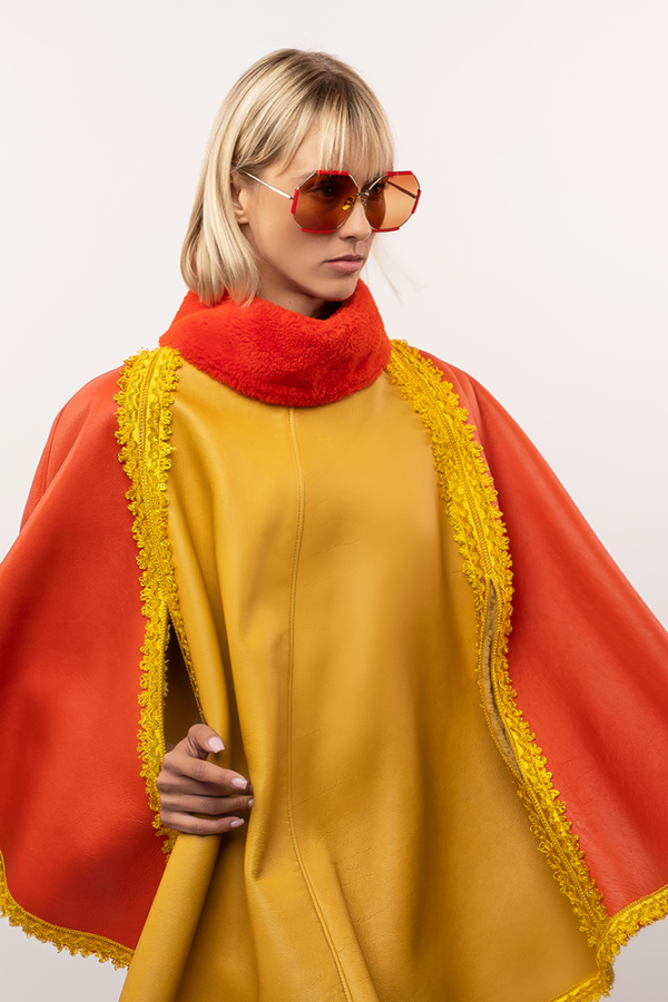 Poncho de piel suave - Imagen 3