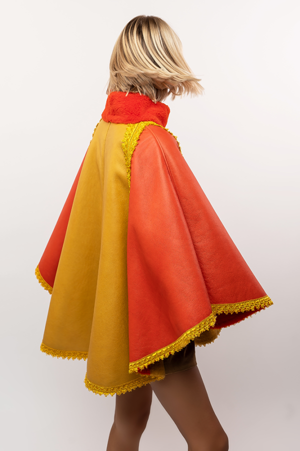 Poncho de piel suave - Imagen 4