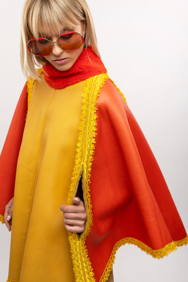 Poncho de piel suave - Imagen 2