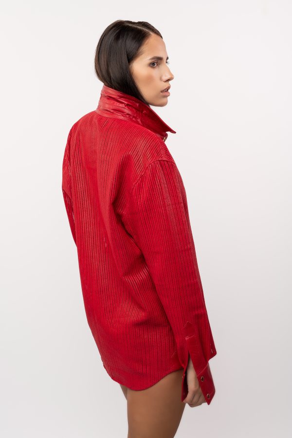 Camisa de cuero roja - Imagen 5